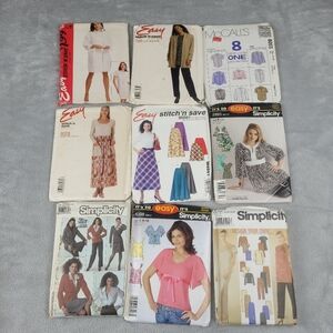 Vintage Sewing Pattern Lot Simplicity McCalls - 9 Patterns